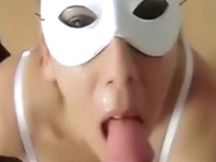 Legal Age Teenager Beauty Blows With The Face Mask