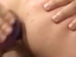 Floozy Double Penetration Fucking Her Butt And Twat With Shlong And Sextoy