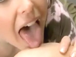 Lesbo Large Tit Teat Engulf And Playing