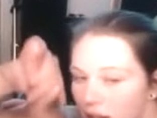 Cute Non-Professional Legal Age Teenager Sucks Ding-Dong And Balls For A Facial