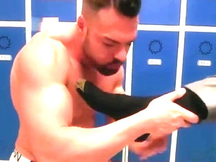 Latin jock fetish with cumshot