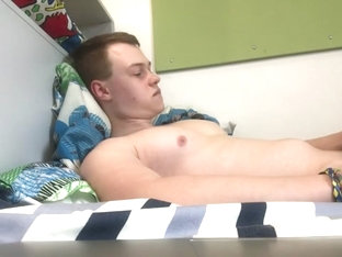 Twink jerks off to PornHub after coming back from college - Sasha Harris