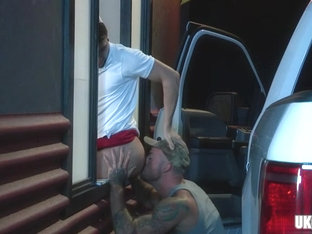 Muscle bear threesome with facial cum