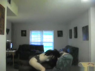 White girl is getting blacked in her apartment