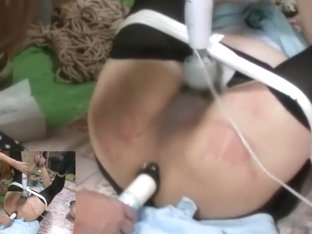 Jyosouko Fujiko is tied, and was attacked her anal by Dildo