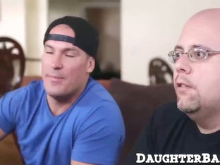 Cute brunette teen with amazing round ass getting cock drill