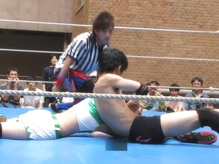 Japanese Man And Woman Mixed Wrestling