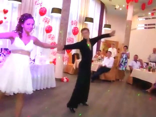 Acrobatic Wedding Dance Reveals Panties