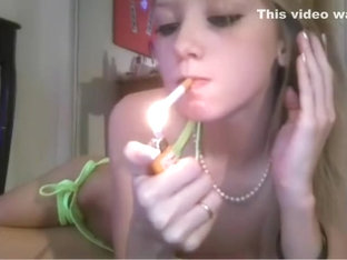 Smoking Web Cam Blonde