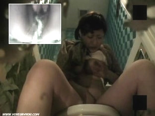 Hairy Pussy Toilet Masturbation