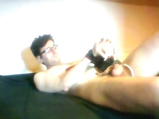 gay leeds lad tied up on bed with cock tied to big toes