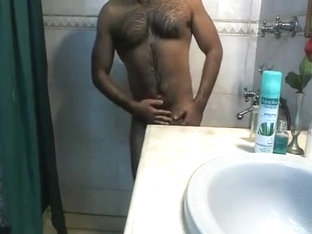 Shower time for hairy muscle