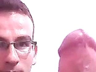 Juicy boy is jerking off in the guest room and memorializing himself on web cam