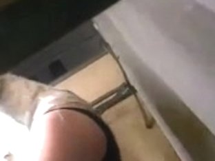 Big ass gets captured on a hidden camera by a brave voyeur