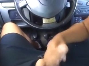 Latina Sucks Off Her BF In The Car On A Parking Spot
