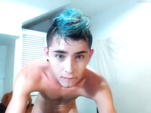 Punk Boy With A Tight Hole On Webcam With His Girlfriend..