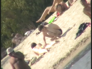 College nudist sluts on hidden beach voyeur vid