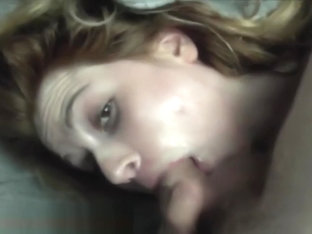 Blond amateur submissive teen fucked at home in POV