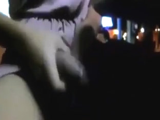 Ladyboy cums in public