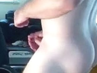 Hot boyfriend is jerking in a small room and memorializing himself on web cam