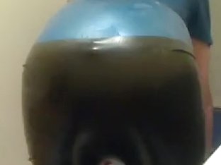 me giving myself a enema + catheter in latex rubber