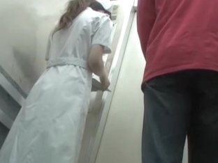 Sexy Sharked Nurse Fantastic Ass In White Full Back Panty