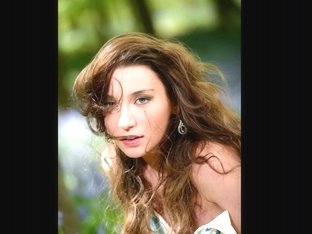 youthful bang cutie during shooting in costume