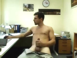 German daddy with cock 21 cm cum show in the office