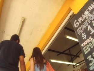 Candid Street Upskirt With Asian Skinny Babe