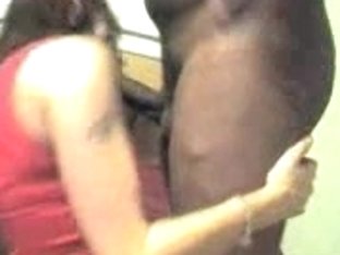 Ebony Dude Face Fucks A Tight White Long-haired Babe