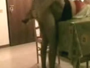 Horney Lady Takes Thick Cock On The Kitchen Table