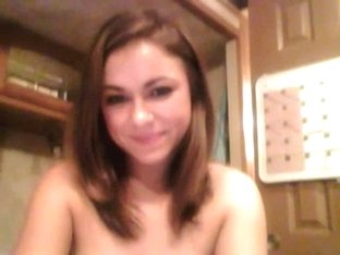 Brunette Masturbates - And Orgasms- On Cam For Her Boyfriend