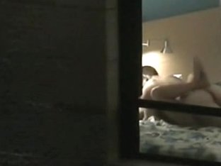 Voyeur Tapes The Neighbor Girl Fucking Her BF Through Her Bedroom Window