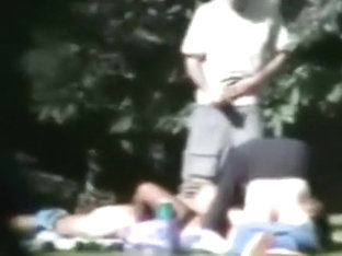 Voyeur Tapes A Slut Wife Having Sex With 3 Guys In The Park