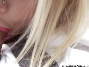 Pierced Nose Teen Hitchhiker Fucks POV In Public