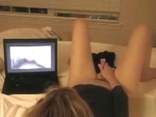 Olivia Masturbates While Watching Wanking Boys