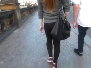 Girl in transparent leggings