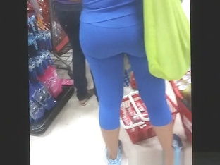 Big Tits Old Lady Wearing Tight Blue Sports Clothes
