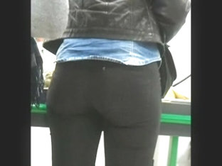 Great ass candid in shop, in jeans tight ass part2