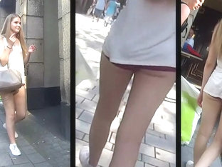 Teen girl forgot to wear pants