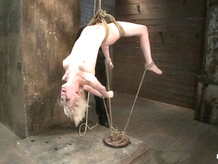 Hot Blond Suffers Though A Brutal Category 5 Inverted Suspension.how Many Orgasms Can She Take?  -.