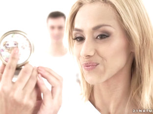 Steamy hot blonde babe is getting some great fuck in her pussy and ass from behind