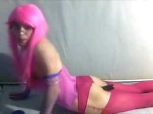 Amazing Amateur Shemale video with Masturbation, Stockings scenes