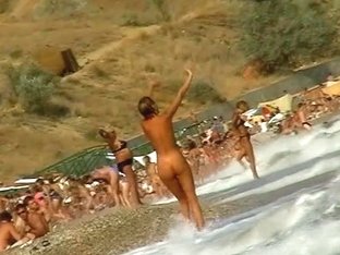Lush Bodied Milf Parades Before A Nude Beach Voyeur