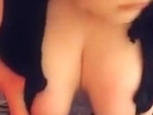 Chubby Girl Blowing Dildo While Showing Fat Ass