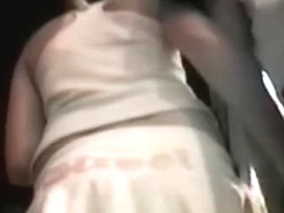 Amateur Voyeur Caught On A Meaty Wench In White Dress