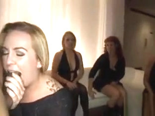 Horny hawt beauties let loose when the strippers come.