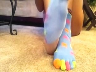 Amateur Toe Socks And Bare Feet