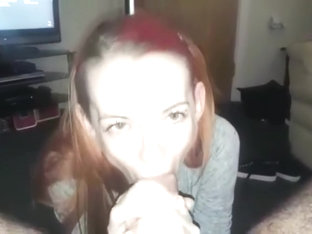 Skinny Redhead Give Sloopy Deepthroat And Intense Ball Eating (gagging)