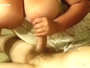 Beautiful Blonde Wife With Enormous Natural Titties Gives Me Handjob